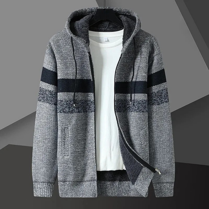 Helsinki Stripe-Knit Hoodie