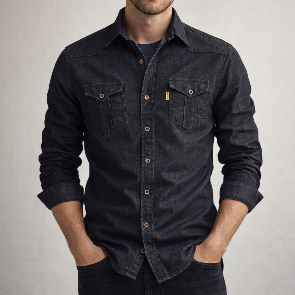 Adaptive Fit Cotton-Denim Shirt