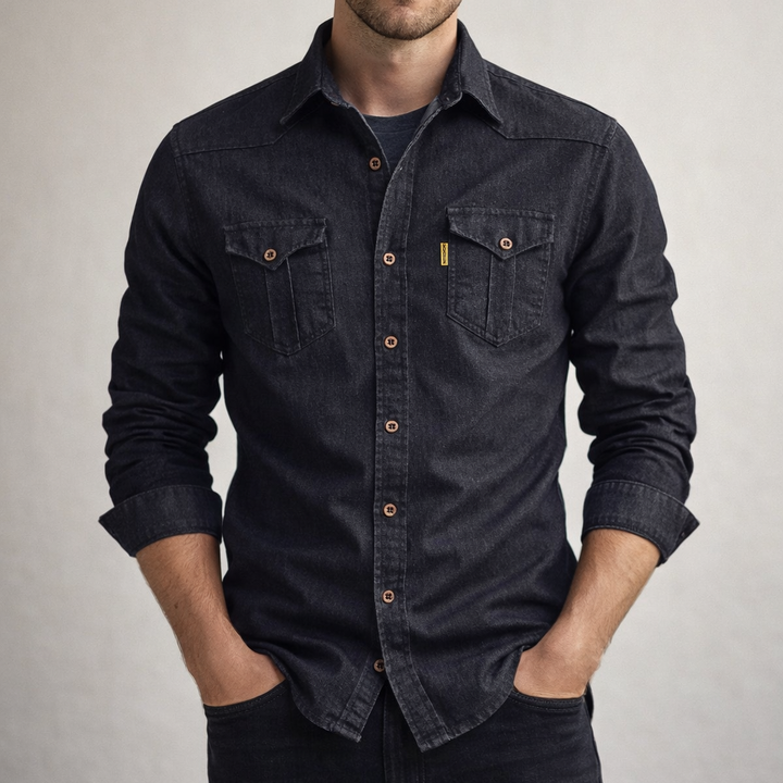 Adaptive Fit Cotton-Denim Shirt