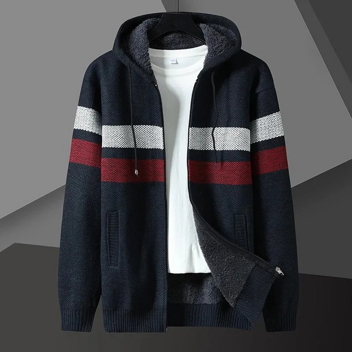 Helsinki Stripe-Knit Hoodie