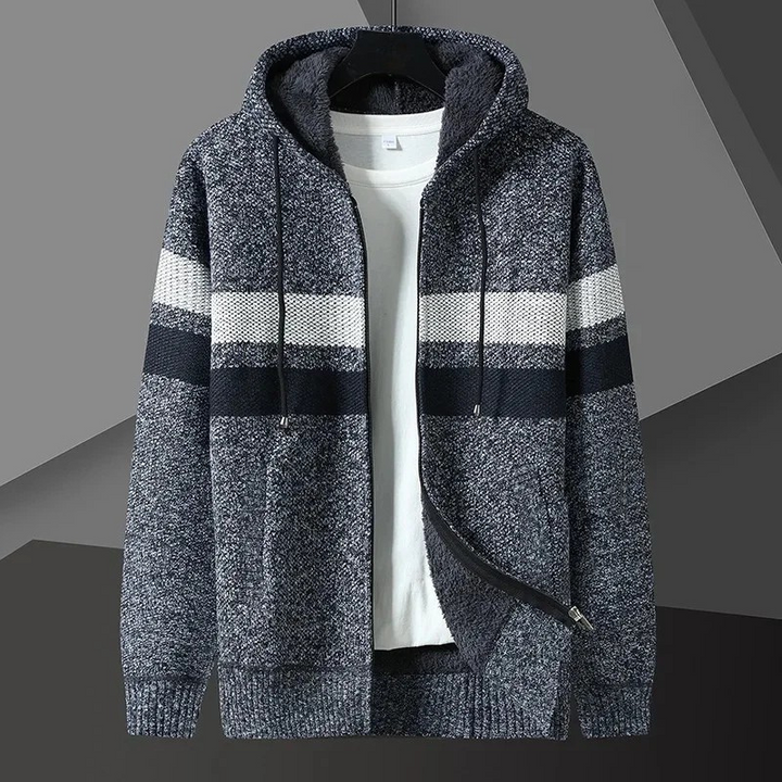 Helsinki Stripe-Knit Hoodie