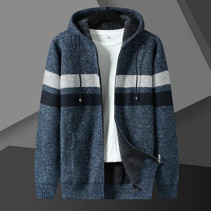 Helsinki Stripe-Knit Hoodie