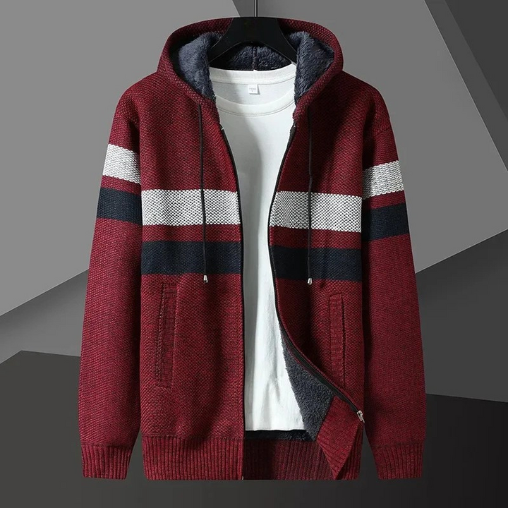 Helsinki Stripe-Knit Hoodie