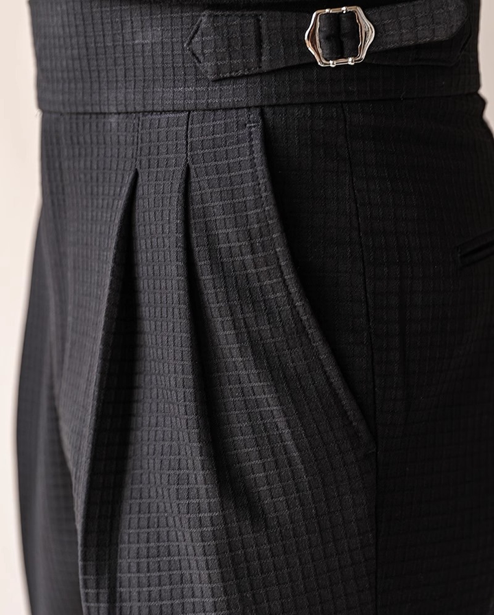 Cambridge Textured Pleated Trousers