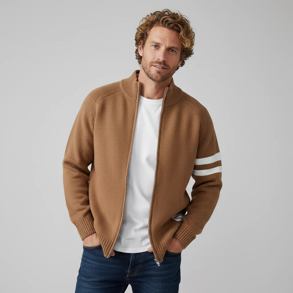 Wesley Knit Zip Cardigan