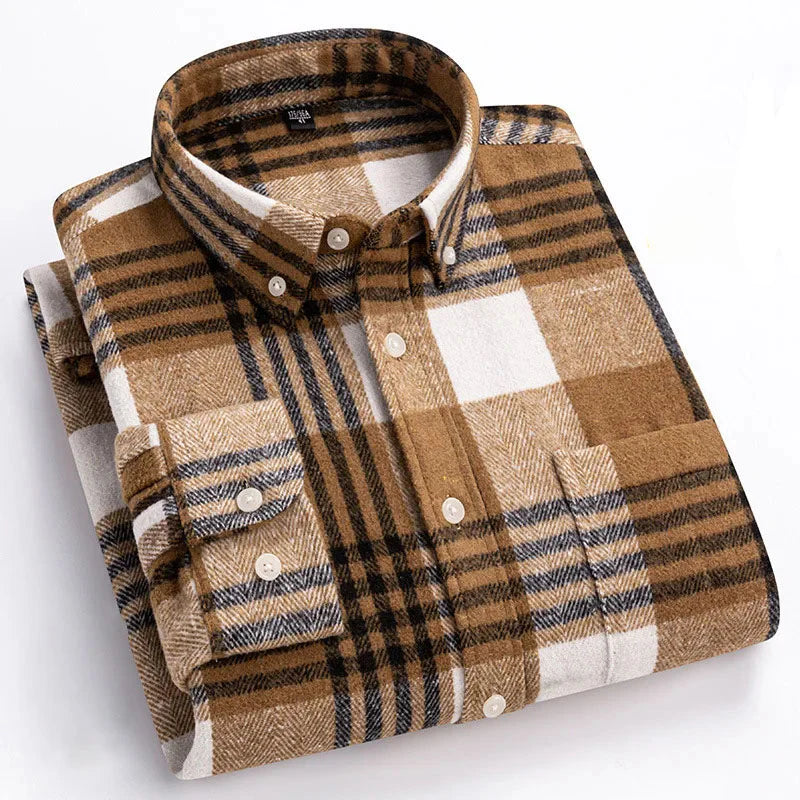 Rockwell Brushed Cotton Flannel Shirt