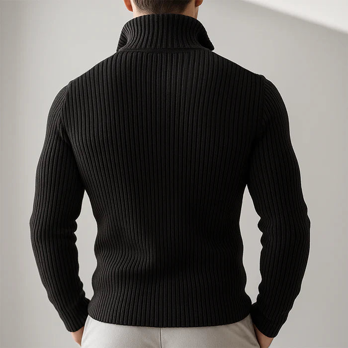 Stockholm Ribbed Zip Sweater