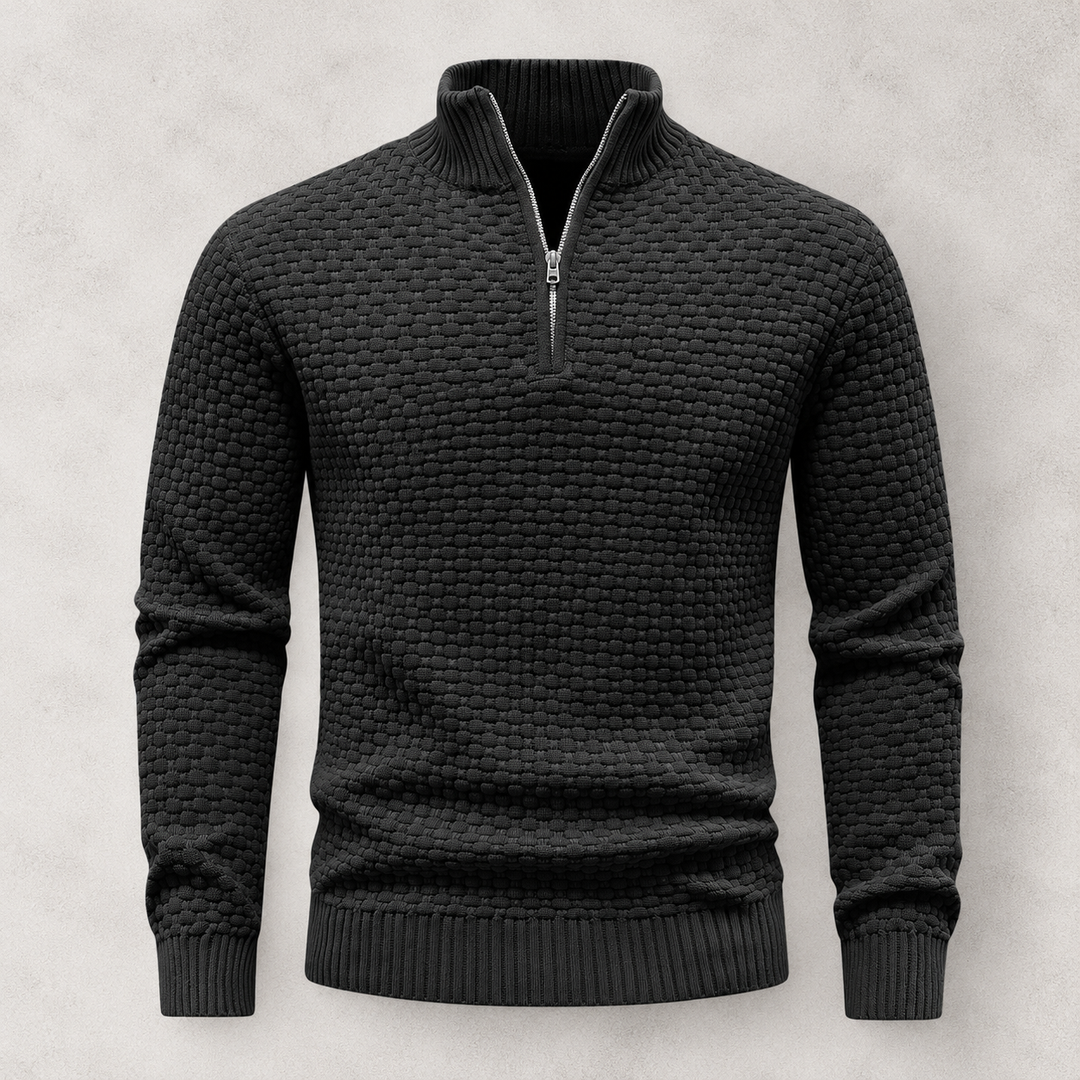Ashton Textured Quarter-Zip Sweater