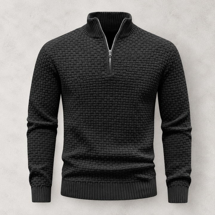 Ashton Textured Quarter-Zip Sweater
