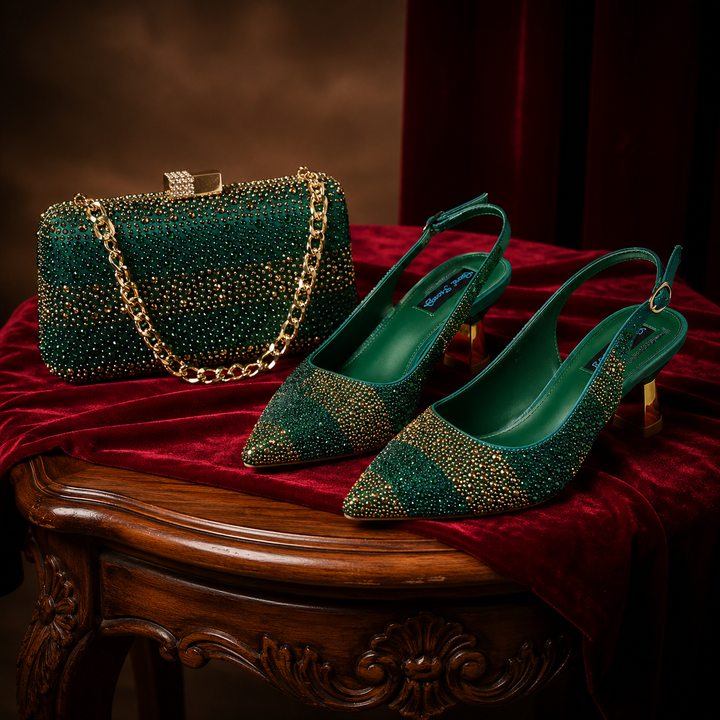 Amara Crystal Shoe & Bag Set