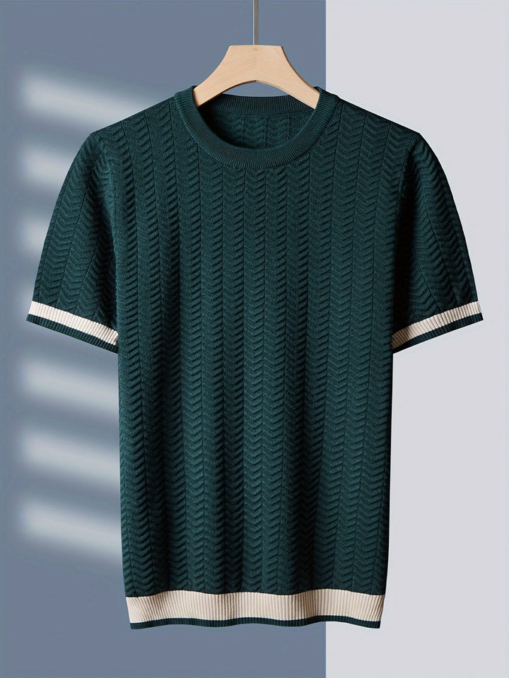 Jace Jacquard Knit Tee