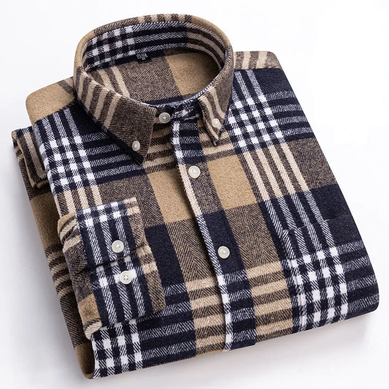 Rockwell Brushed Cotton Flannel Shirt