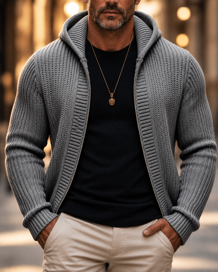 Whitmore Hooded Zip Cardigan