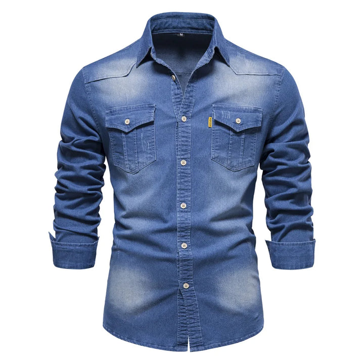 Adaptive Fit Cotton-Denim Shirt