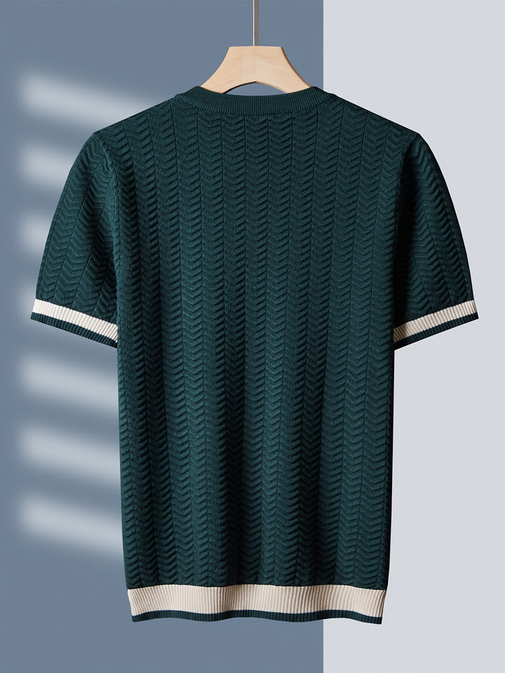 Jace Jacquard Knit Tee