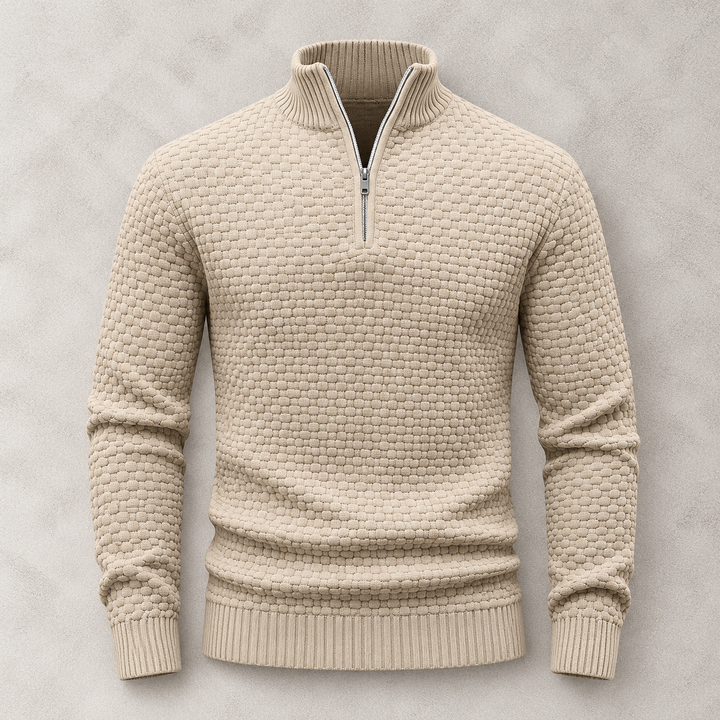 Ashton Textured Quarter-Zip Sweater