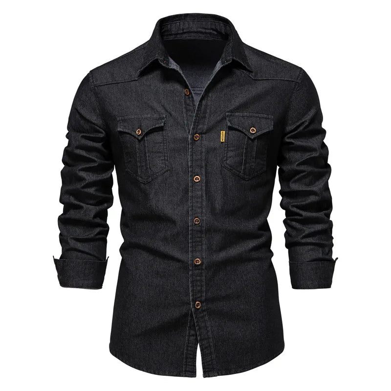 Adaptive Fit Cotton-Denim Shirt