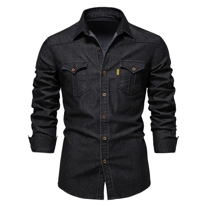 Adaptive Fit Cotton-Denim Shirt