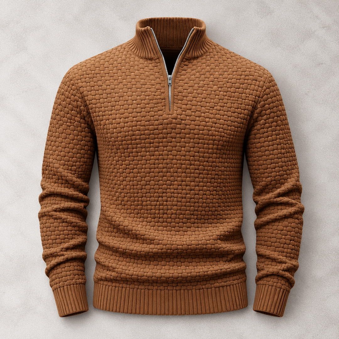 Ashton Textured Quarter-Zip Sweater