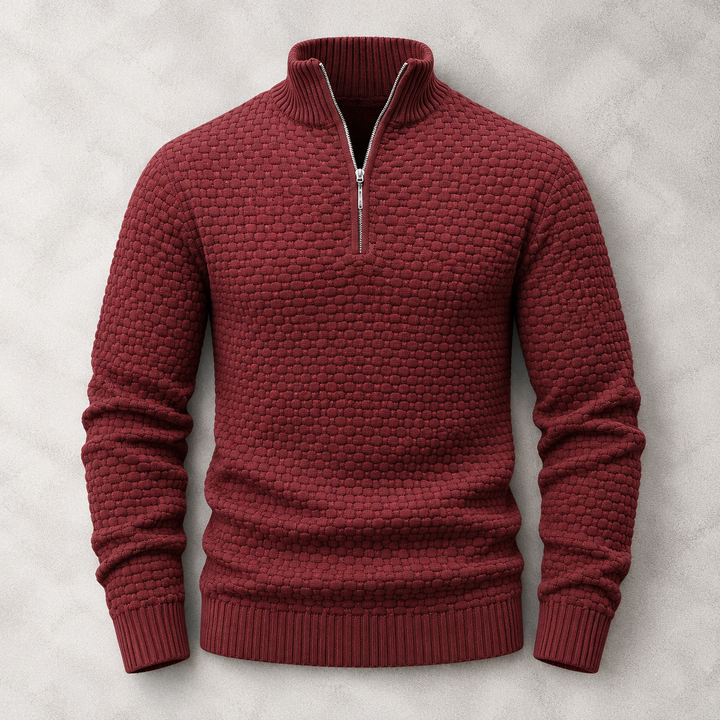 Ashton Textured Quarter-Zip Sweater