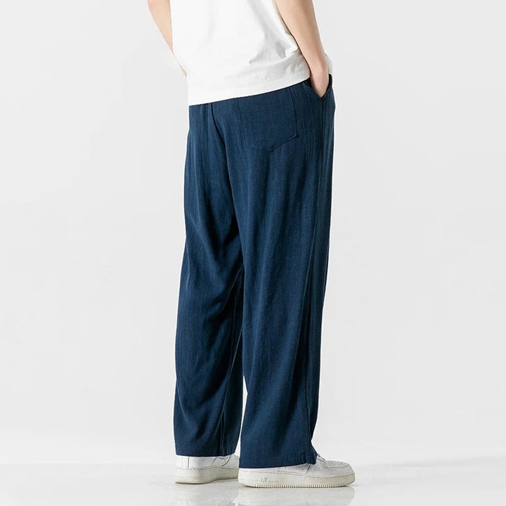 Elio Dune Cotton-Linen Pants