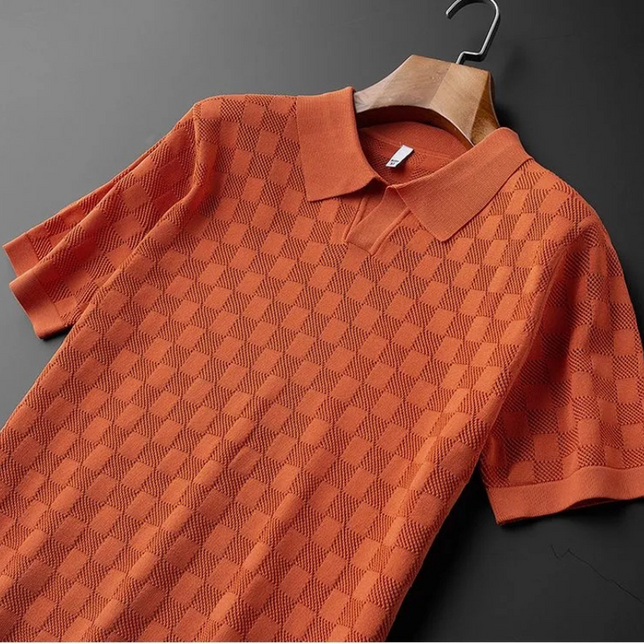 Carson Jacquard Weave Polo