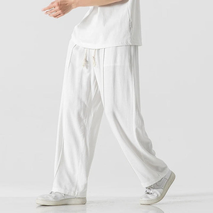 Elio Dune Cotton-Linen Pants