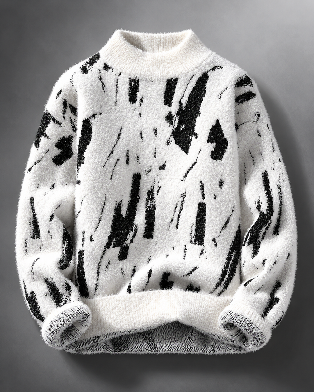 Art-Inspired Knit Pullover