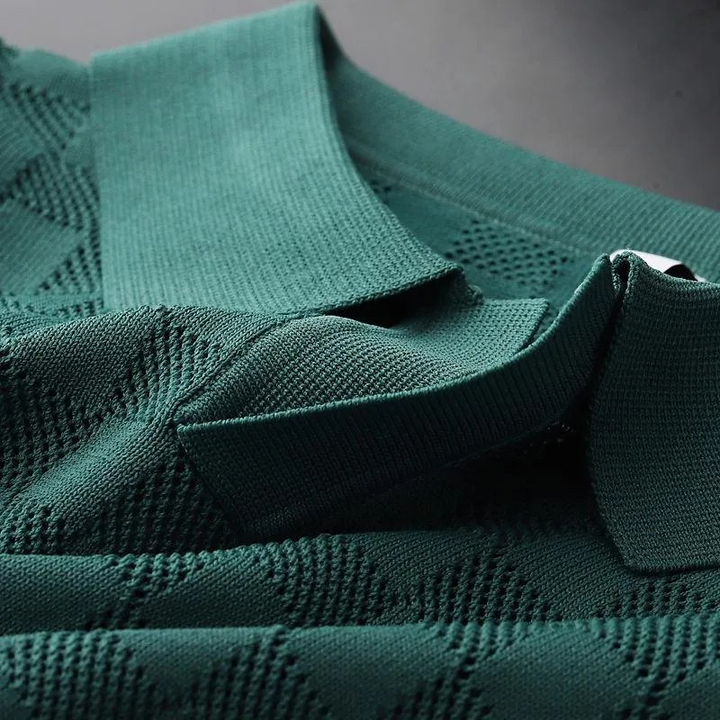 Carson Jacquard Weave Polo