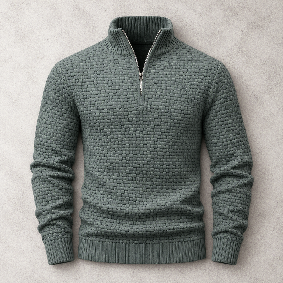 Ashton Textured Quarter-Zip Sweater