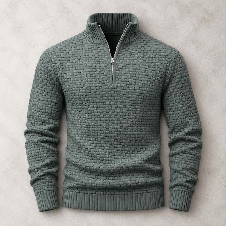 Ashton Textured Quarter-Zip Sweater