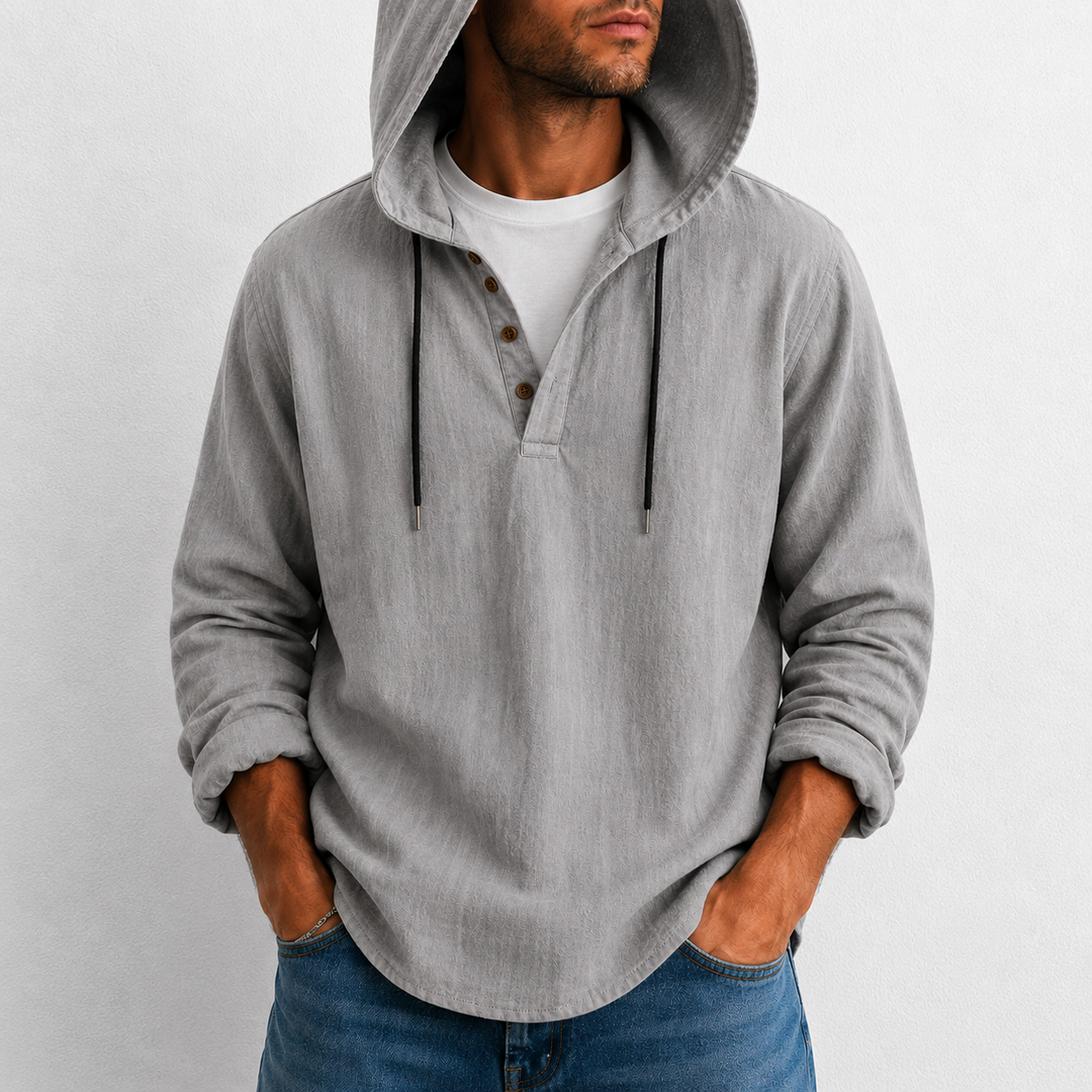 Colton Hooded Henley Shirt
