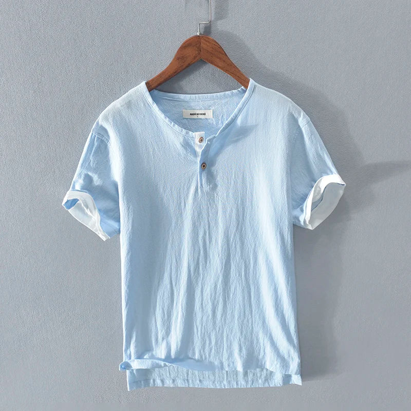 Mason Wolfe Cotton-Linen Henley
