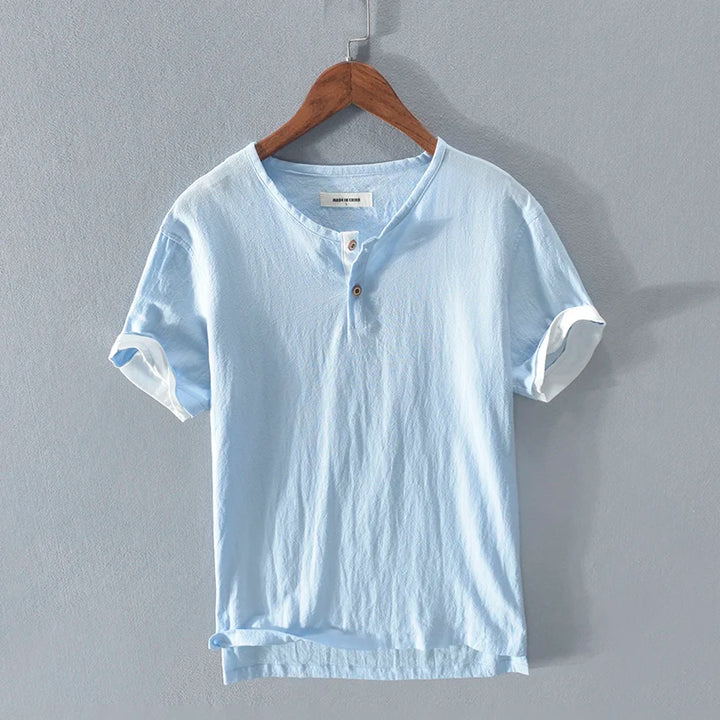Mason Wolfe Cotton-Linen Henley