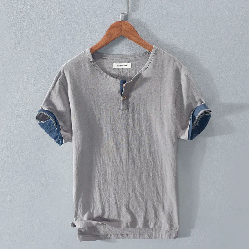 Mason Wolfe Cotton-Linen Henley