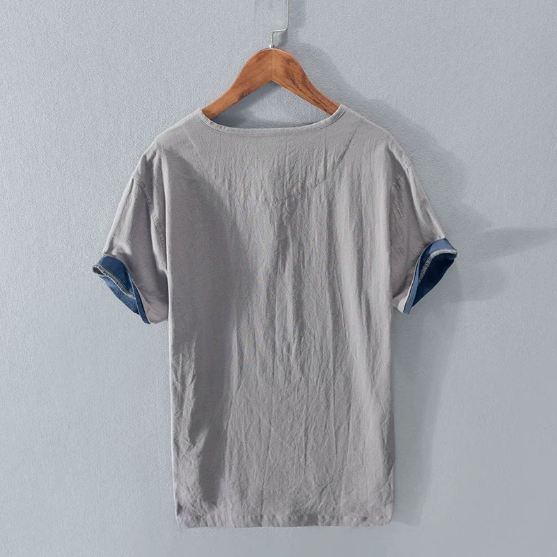 Mason Wolfe Cotton-Linen Henley