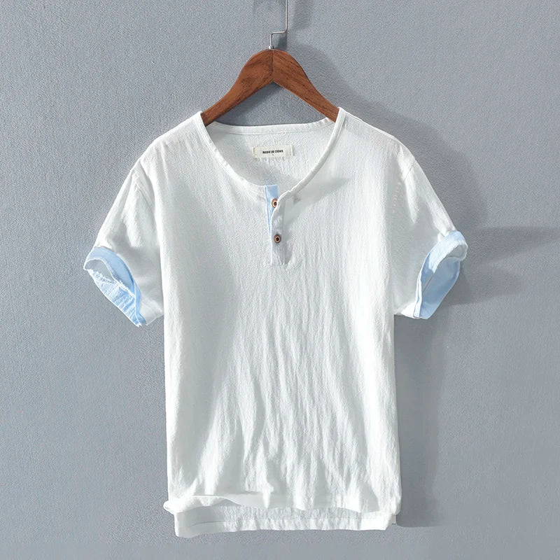 Mason Wolfe Cotton-Linen Henley