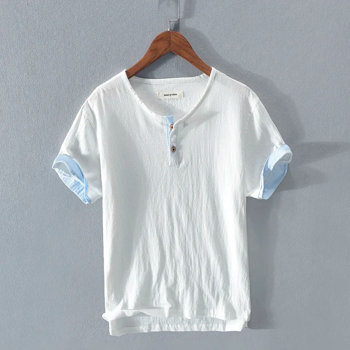 Mason Wolfe Cotton-Linen Henley