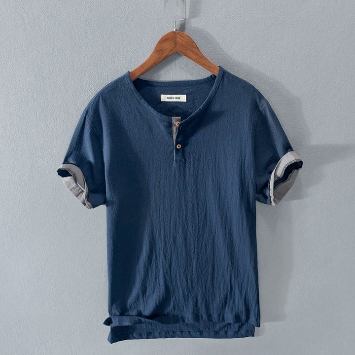 Mason Wolfe Cotton-Linen Henley