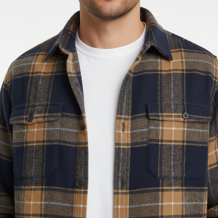Rockwell Brushed Cotton Flannel Shirt