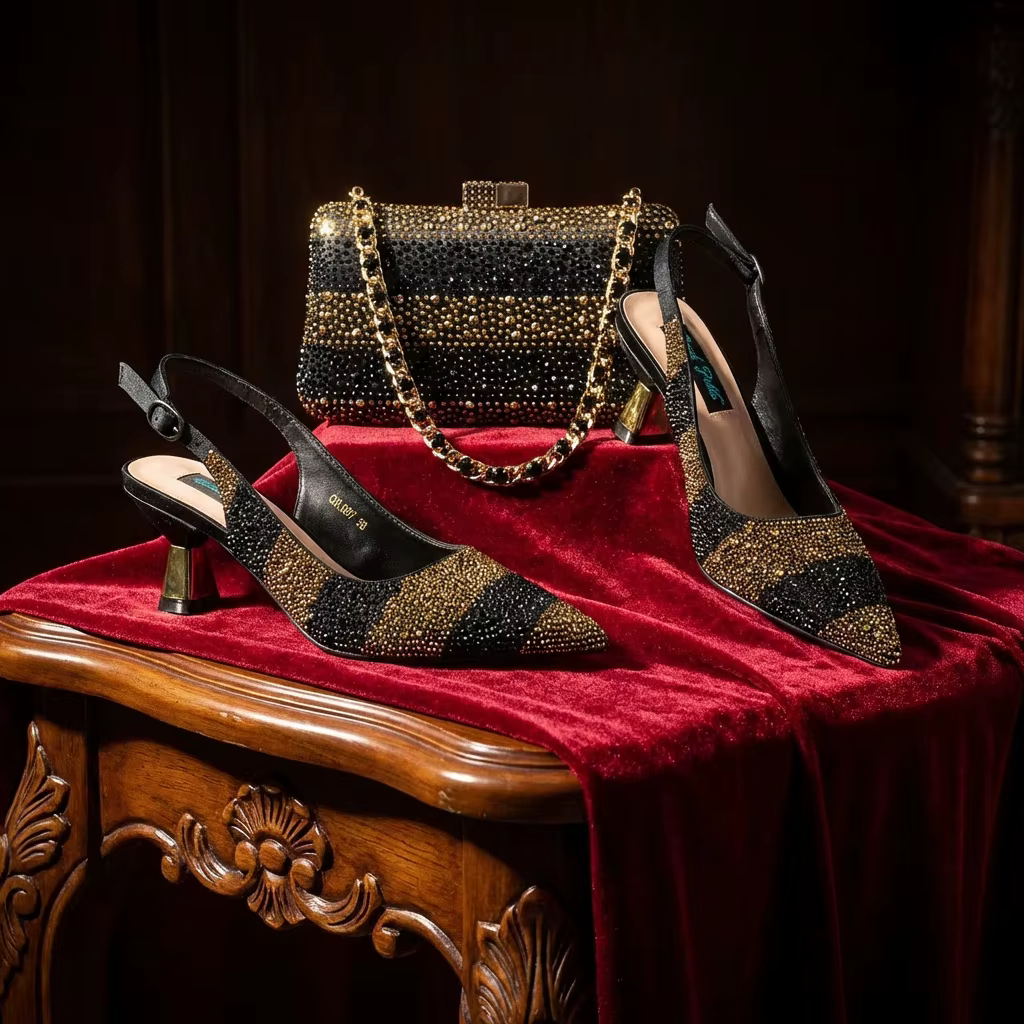 Amara Crystal Shoe & Bag Set