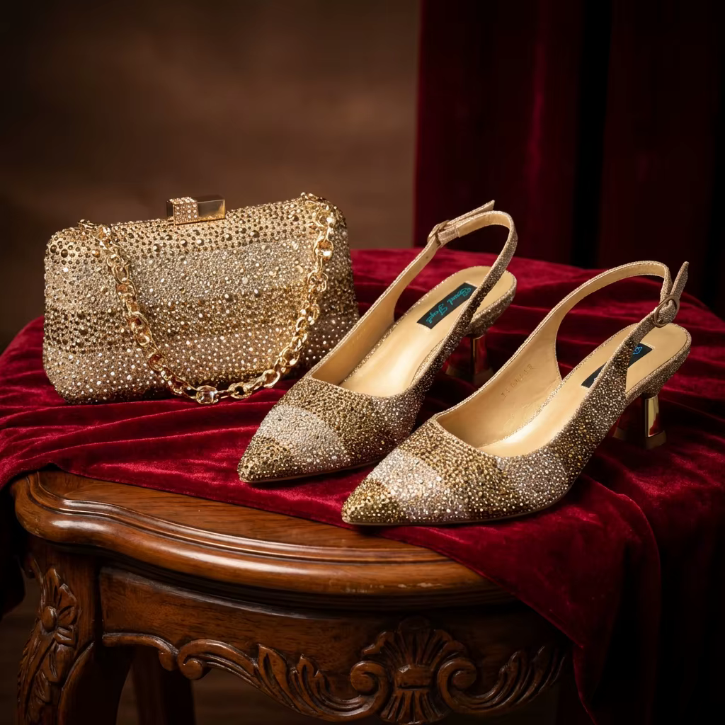 Amara Crystal Shoe & Bag Set