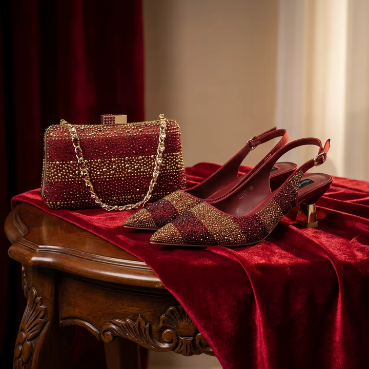 Amara Crystal Shoe & Bag Set