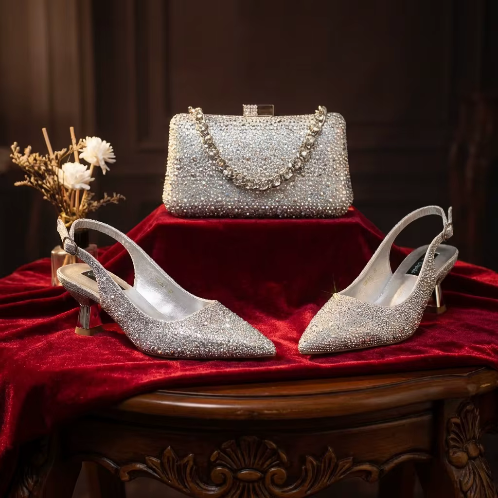 Amara Crystal Shoe & Bag Set