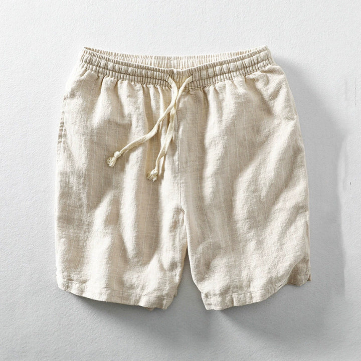 Elio Sand Cotton-Linen Shorts