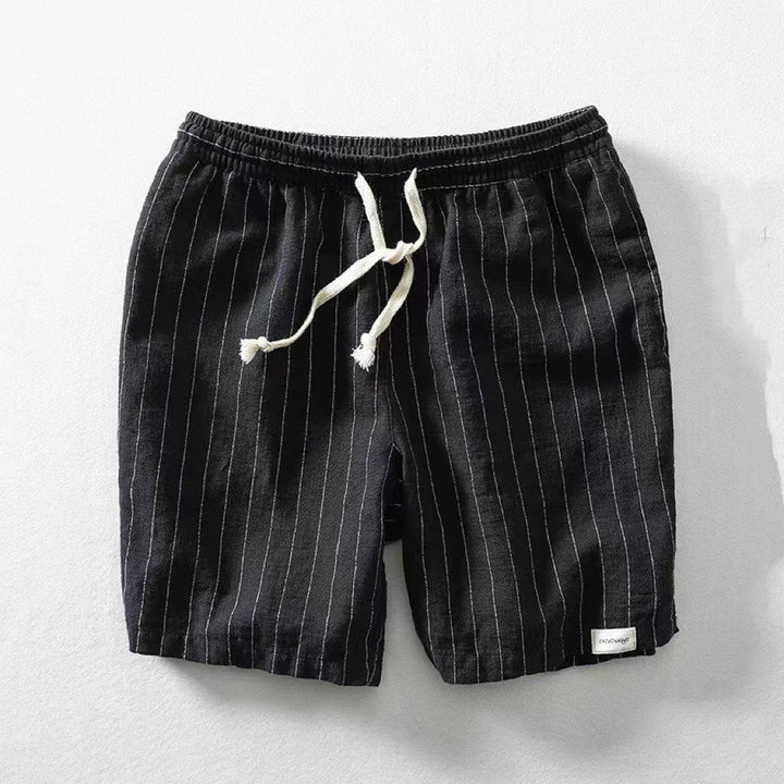 Elio Sand Cotton-Linen Shorts