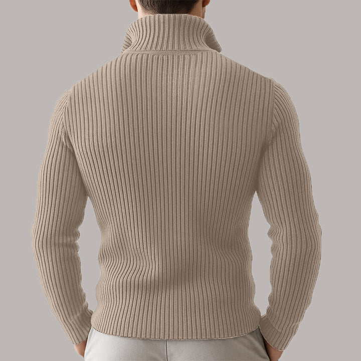 Stockholm Ribbed Zip Sweater