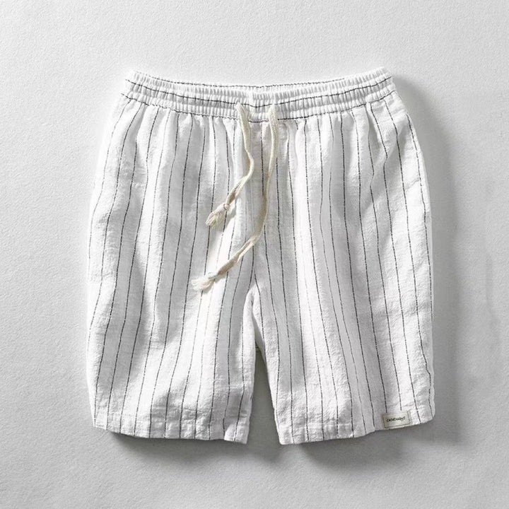 Elio Sand Cotton-Linen Shorts