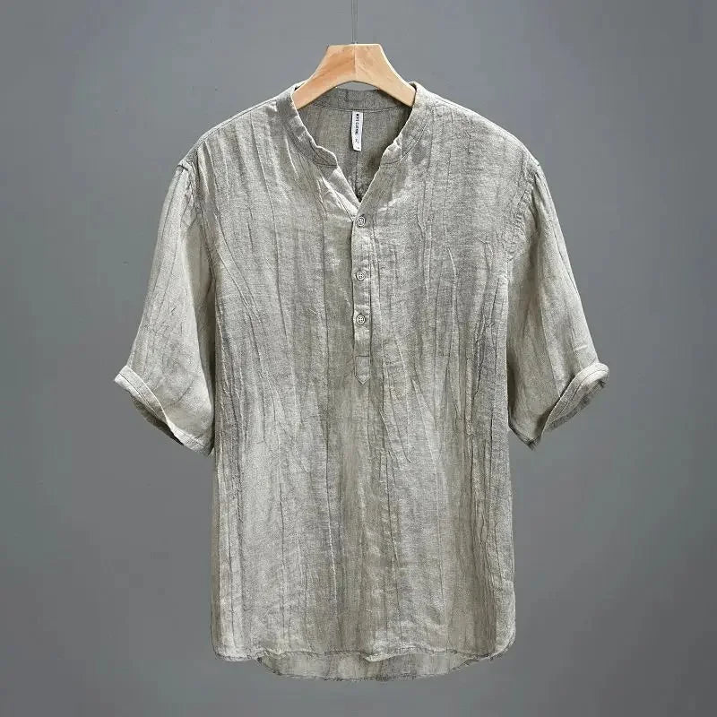 Bari Coast Washed Linen Henley