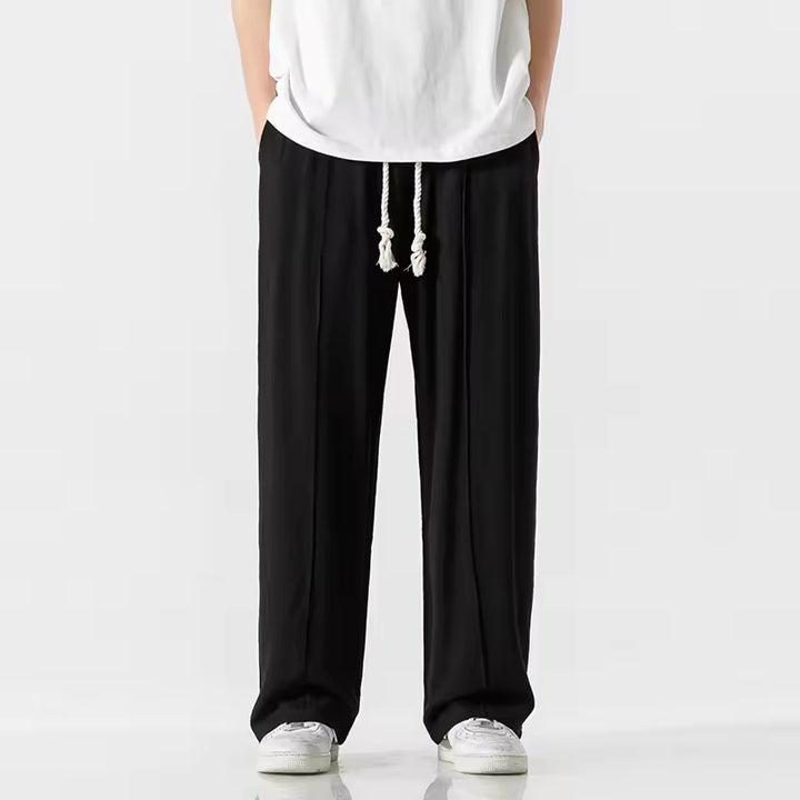 Elio Dune Cotton-Linen Pants